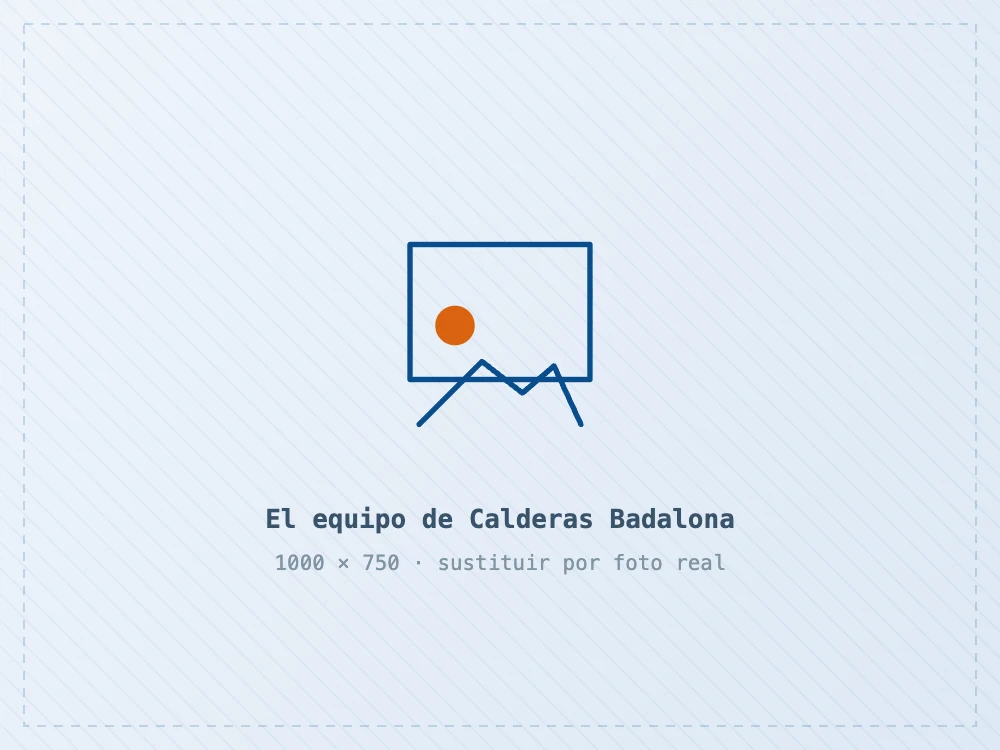El equipo de técnicos de Calderas Hospitalet
