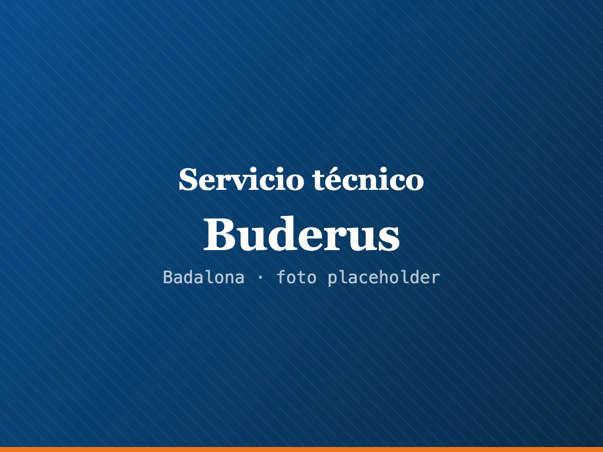 Servicio técnico Buderus en L'Hospitalet